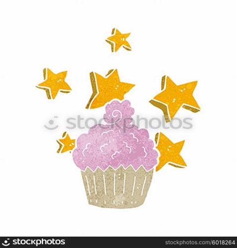 cartoon magical cupcake