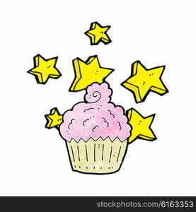 cartoon magical cupcake