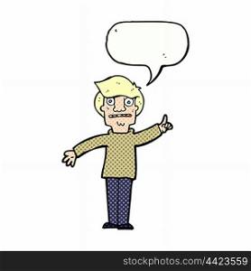 cartoon man asking question with speech bubble