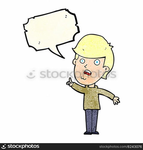 cartoon man asking question with speech bubble