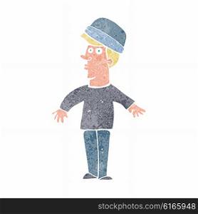cartoon man wearing hat