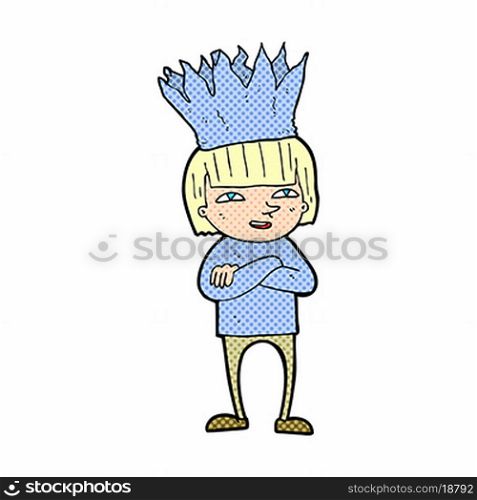 cartoon man wearing paper crown
