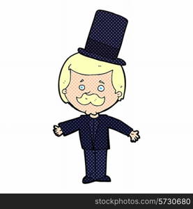 cartoon man wearing top hat