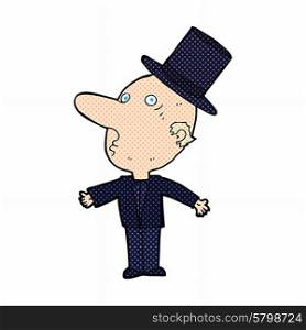 cartoon man wearing top hat