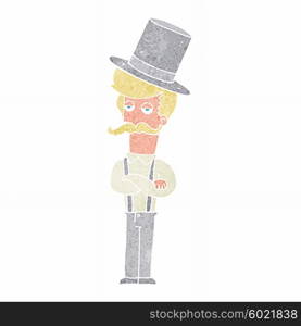 cartoon man wearing top hat