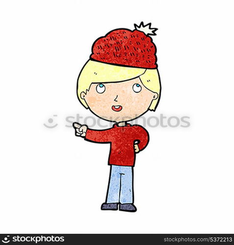 cartoon man wearing winter hat