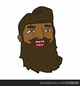 cartoon man with beard laughing
