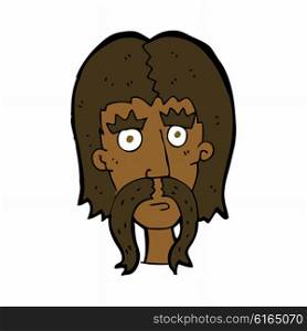 cartoon man with long mustache