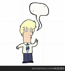 cartoon man with question with speech bubble