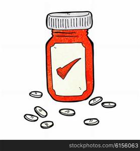 cartoon medical jar of pills