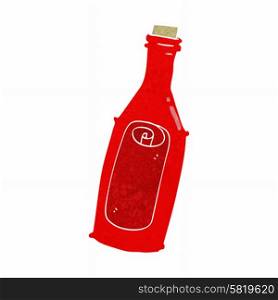 cartoon message in bottle