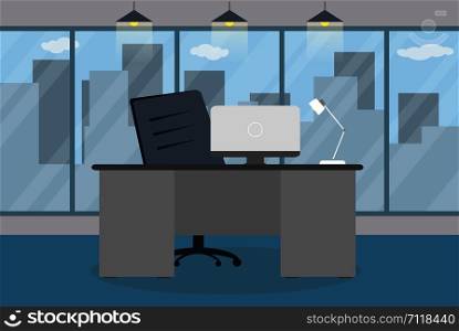 Cartoon Modern office,vector illustration. Cartoon Modern office,
