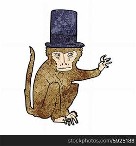cartoon monkey wearing top hat