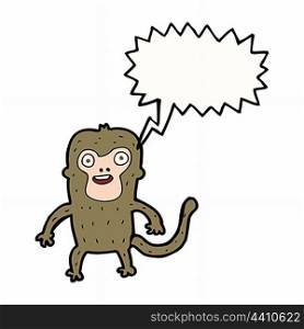 cartoon monkey with speech bubble