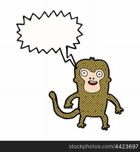 cartoon monkey with speech bubble