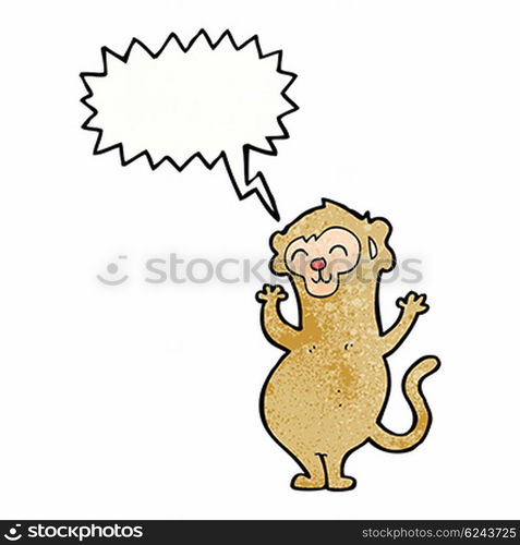 cartoon monkey with speech bubble