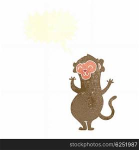 cartoon monkey with speech bubble