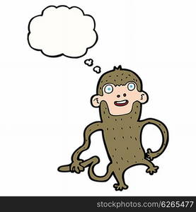 cartoon monkey with thought bubble