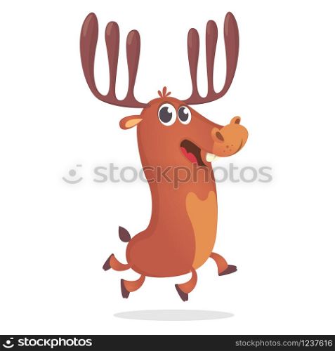 Cartoon Moose Character Vector Illustration
