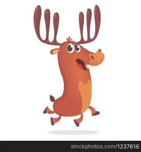 Cartoon Moose Character Vector Illustration