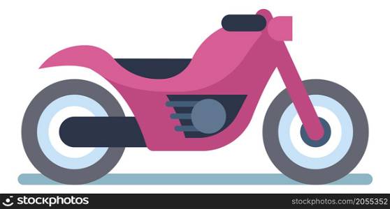 Cartoon motorcycle icon. Classic road bike. Side view. Vector illustration. Cartoon motorcycle icon. Classic road bike. Side view