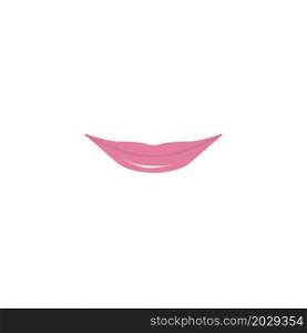 Cartoon mouth. Beautiful woman. Vector illustration