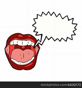 cartoon mouth with speech bubble