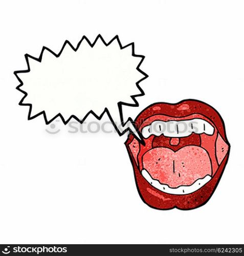 cartoon mouth with speech bubble