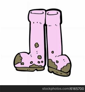 cartoon muddy boots
