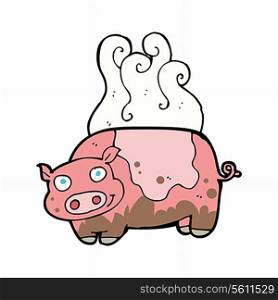 cartoon muddy pig
