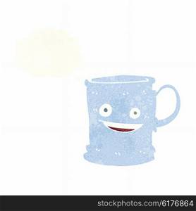 cartoon mug with thought bubble