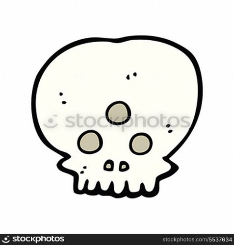 cartoon mystic skull