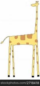 Cartoon of giraffe isolated on white background, vector art illustrationSee more animal drawings in my gallery
