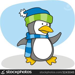 cartoon of little penguin