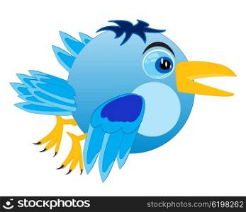 Cartoon of the bird on white background is insulated