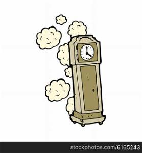 cartoon old grandfather clock