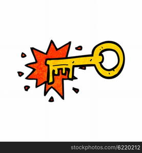 cartoon old key