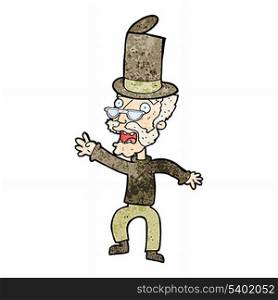 cartoon old man in top hat