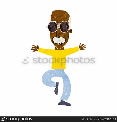 cartoon old man wearing big glasses