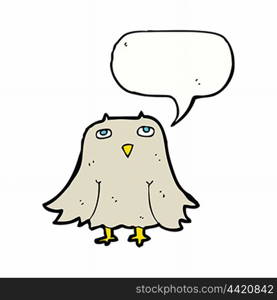 cartoon owl with speech bubble