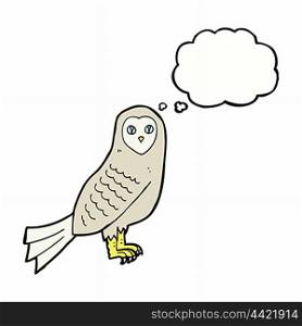 cartoon owl with thought bubble