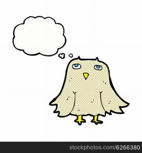 cartoon owl with thought bubble