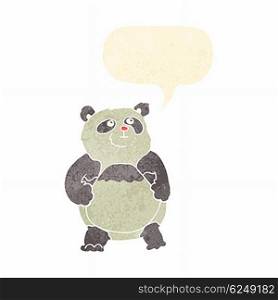 cartoon panda with speech bubble