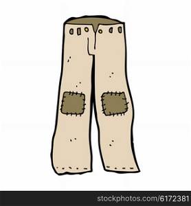 cartoon patched old pants