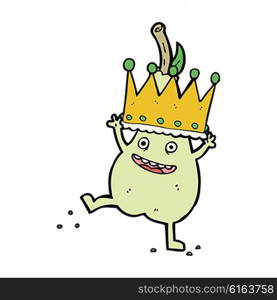 cartoon pear wearing crown