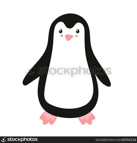 Cartoon Penguin Icon, Vector illustration isolated on white.. Cartoon Penguin Icon, Vector illustration isolated on white