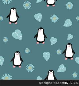 Cartoon Penguin Icon, Vector illustration Perfect for fabric, wrapping paper or nursery decor.. Cartoon Penguin Icon, Vector illustration. Perfect for fabric, wrapping paper or nursery decor.