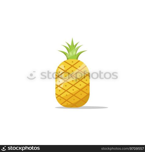 Cartoon pineapple fruit Royalty Free Vector Image
