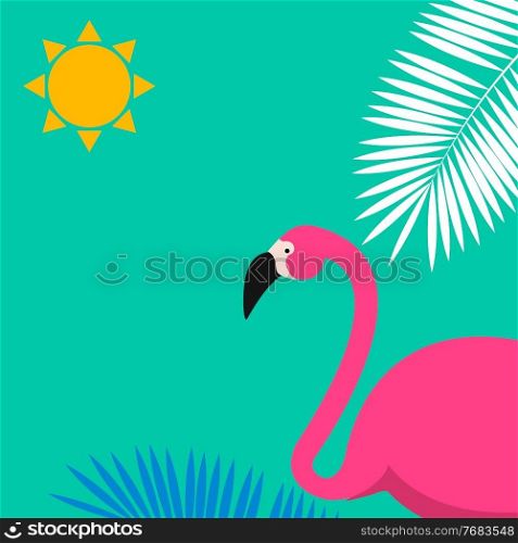 Cartoon Pink Flamingo background. Vector Illustration EPS10. Cartoon Pink Flamingo colored background. Vector Illustration