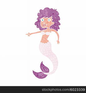 cartoon pink mermaid